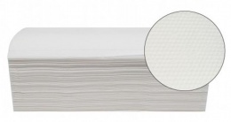 Kéztörlő, V hajtogatott, 2 rétegű, 150 lap, 23x25 cm, "Vella", hófehér