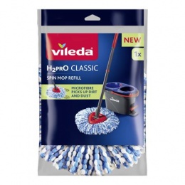 Forgó felmosó utántöltő, pedálos, VILEDA "H2PrO", kék-fehér