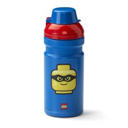 Kulacs, 390 ml, LEGO "Classic", kék-piros-mintás