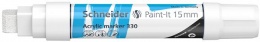 Dekormarker, akril, 15 mm, SCHNEIDER "Paint-It 330", fehér